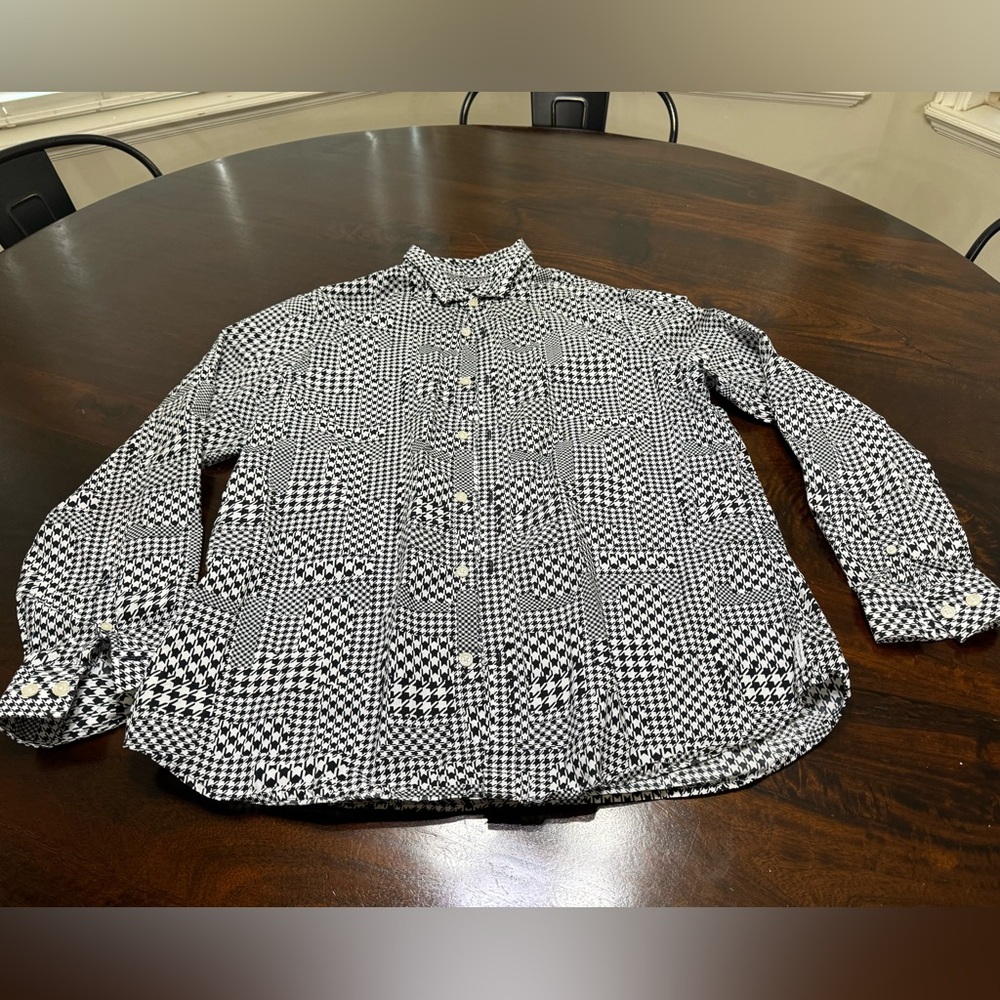 Armani Exchange houndstooth button down dress shirt XL